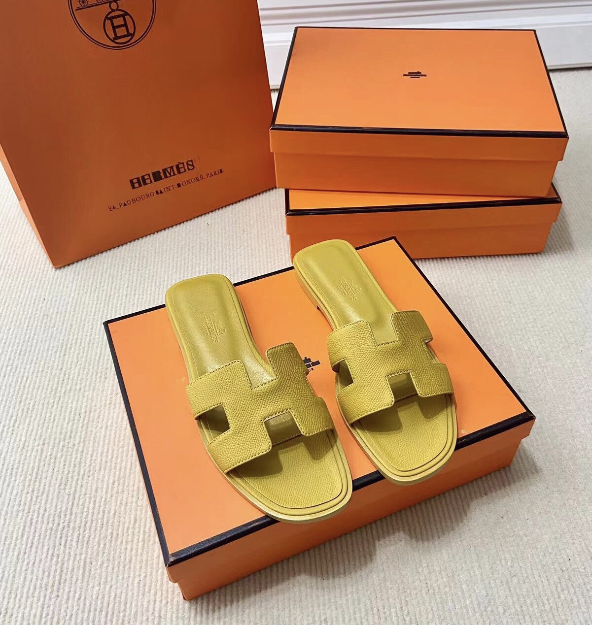 에르메스 올수공 오란 슬리퍼 샌들 앱송 80